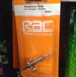 RAC H1 Halogen 12V 55W Headlamp bulb