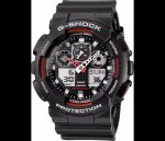 Casio Men's Combi Watch Ga-100-1A4Er with G-Shock Resin Strap
