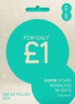 1.6GB 4G Data On EE Pay As You Go