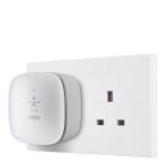 &pound;14.99 (Prime) Belkin N300 Wall Plug Mounted Universal Wi-Fi Range Extender/Wireless Signal Booster Sold by Amazon.co.uk &pound;18.98