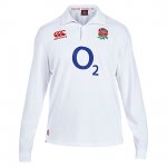Canterbury of New Zealand England Classic Home Long Sleeve Rugby Shirt, White johnlewis