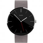 Motorola Moto 360 Smartwatch, Android Wear, Light Case and Leather Band & 2 Year Guarantee