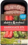 Debbie & Andrew's Harrogate (97% Pork) Sausages All 3 varieties are on offer (Wheat, Gluten & Dairy FREE) were £3.00