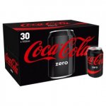 Coca cola, regular, diet or zero (30 cans)