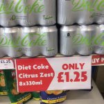 Diet Coke citrus zest 8*330ml 1.25