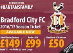 Bradford City F. C Adult Season Ticket until 17/07/2016
