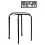 Simple Value Stacking Dining Stools in Black or White