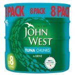 Tuna chunks in spring water or brine pack of 8