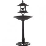 Black Bird Bath and Feeder