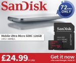 SanDisk Mobile Ultra Micro SD SDXC UHS-I Memory Card 80MB/s with Full Size SD Adapter - 128GB