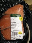 Salmon per kg at Morrisons, package around 3 kg