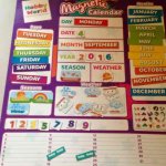 Magnetic calendar for children