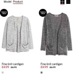 Fine knit cardigan del