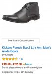 Kickers Formal Leather Shoes instead of &pound;65