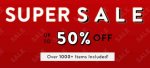 Upto 50% OFF Sale + Extra 20% OFF Everything