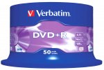 Verbatim 16x DVD+R - 43550 - Matt Silver Branded 4.7GB Blank DVDs - 50 Disc Tub plus
