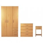 Triple Wardrobe, chest of drawers and bedside table set 157.95 delivered