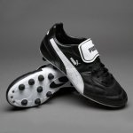 Boys black and white Puma Esito classic leather football boots - upto size 5.5 with Prime / £13.75 without prime and free returns
