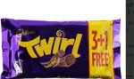 Cadbury Twirl Twin Bars 3 + 1 136g