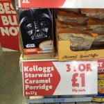 Kellogg's Star Wars Caramel Porridge. 3 boxes of x6