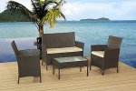 Rattan effect patio set