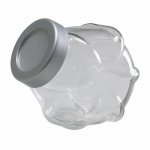 FORVAR - Jar with lid Glass, Aluminium-colour 1,8 L 95p @ Ikea