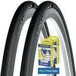 Two Michelin Lithion 2 700c x 25c tyres plus free inner tubes