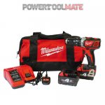 Milwaukee M18BPD-402C 18v Combi Hammer Drill, 2x 4Ah Batteries with Bag powertoolmate/ebay