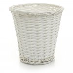 Waste Paper Bin Willow White