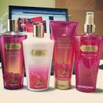 Victoria Secrets body mist, lotion and bath oil reduce