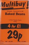 Baked beans 4 x 420g tins