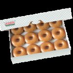 Friends of Krispy Kreme. One day only an ORIGINAL DOZEN 79p with the purchase of any other dozen