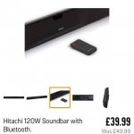 Sound bar hitachi 120w Bluetooth and remote