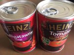 Heinz mulligatawny and tomato soup with basil