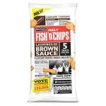 Burton's Fish ''N'' Chips 5 bag snack packs (Brown Sauce & Red Sauce)