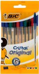 Bic Cristal Black / Blue / Assorted Medium Ball Pens (Pack of 10)