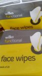 WILKO functional face wipes