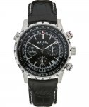 Rotary Men's Pilot Style Black Strap Watch