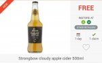FREEBIE: 2 x Strongbow Cloudy Apple Cider (500ml) via Checkoutsmart & Clicksnap Apps