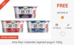 FREEBIE: Arla Skyr Iceland Layered Yoghurt (150g) via Checkoutsmart App - 75p @ Sainsbury’s Only: 