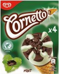 Cornetto Classico / Mint / Strawberry Ice Cream Cones (4 x 90ml)