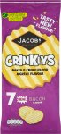 Jacobs Crinklys Bacon, Cheese Onion, Salt & Vinegar and Variety (7 pack)