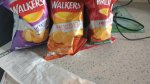 Walkers 32.5g bags Chicken, Worcester Sauce & Ketchup flavours a bag