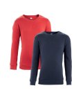 Red and Navy Unisex Round Neck Sweaters