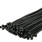 200 BLACK CABLE TIES, Qty 100 4.8mm x 300mm PLUS Qty 100 2.5mm x 100mm BLACK TIES