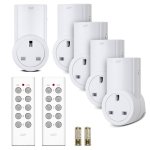5 Wireless Remote Control Sockets Programmable Electrical Outlet Switch for Household Appliances, upto 30m/100ft Operating Range delivered, Sold by Etekcity &amp