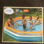 Jumbo paddling pool 9'2" X 9'2" X 1'8
