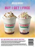 Buy one get one FREE on Krispy Kreme shakes instore