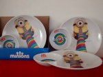 Minions 11-inch Melamine Snack Plate with Dip Bowl