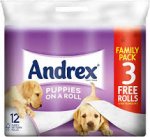 Andrex 12 rolls (9 pk + 3 free)